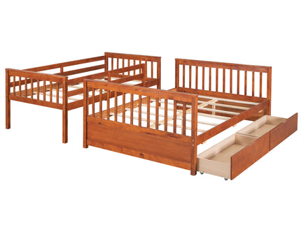 Bunk Bed With Ladders And 2 Storage Drawers