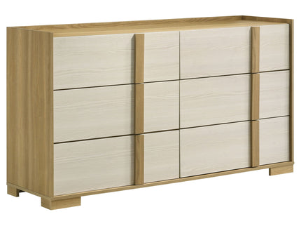Lincoln - 4 Piece Queen Bedroom Set With LED Lighting - Natural