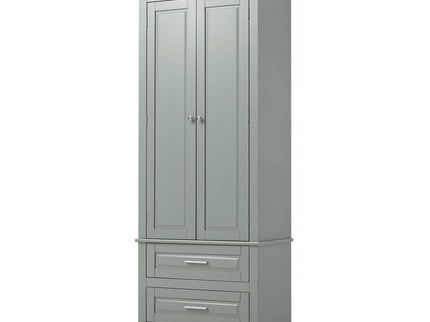 Tall Storage Cabinet With 2 Drawers For Bathroom