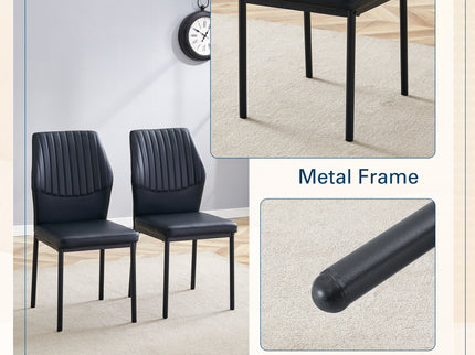 Ergonomic Simple Chair With Metal Leg