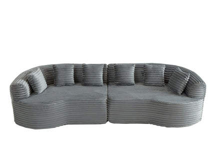 Sectional Sofa, Oversized 4 Seater With Deep Seat Design