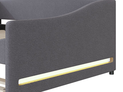 Upholstered Daybed With Light And Trundle