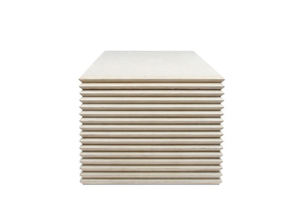 Veda - Geometric Waterfall Dining Table - White