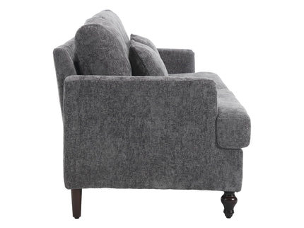 Mid Century Modern Fabric Loveseat Sofa, 2 Seat Upholstered Couch