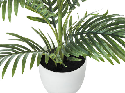 28" Tall, Artificial Plant, Palm Tree, Indoor, Faux, Fake, Floor, Greenery, Potted, Real Touch, Decorative - Green / White
