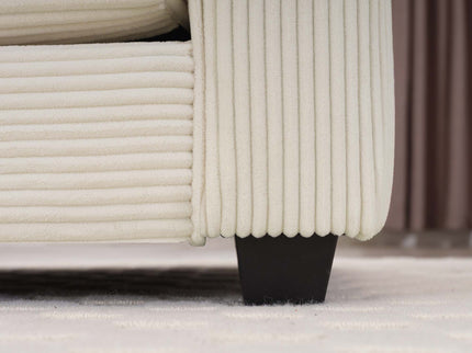 Modern Classic Fabric Single Chair Deep Seat Sofa With Pillow