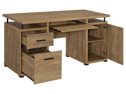 Swan - 2 Drawer Computer Desk - Mango Color