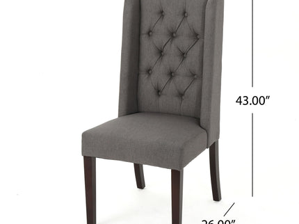 Sophisticated Tufted Dining Chair With High Back Design