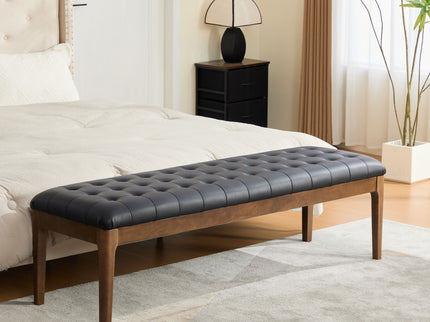 Upholstered End Of Bed Bench With Headrest