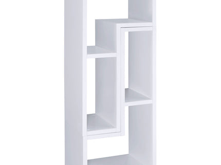 Convertable L-Shaped Bookcase With Open Shelves - White
