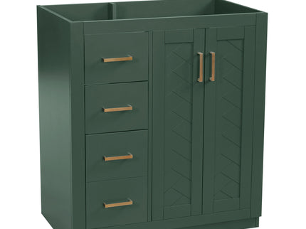 Retro Style Bathroom Vanity With 3 Drawers & Soft-Closing Doors