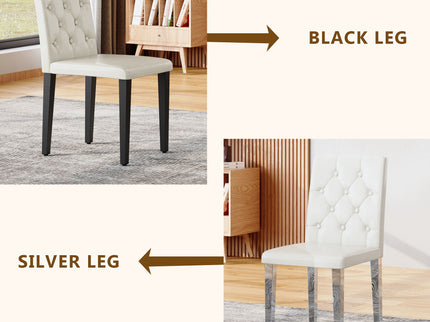 Dining Chairs With Ergonomic Buckle Backrest For Family Dining Rooms