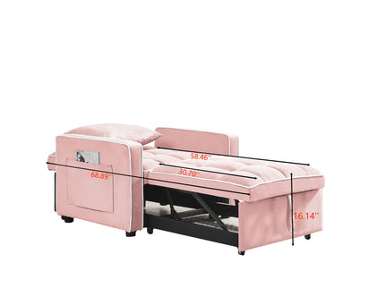 Modern 3 In 1 Sofa Bed Chair, Adjustable Recliner