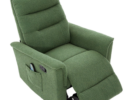 Manual Recliner Chair With 8 Point Massage And Swivel Function