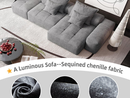 Modern Oversized Diy Combination Modular Sectional Sofa With Pillows