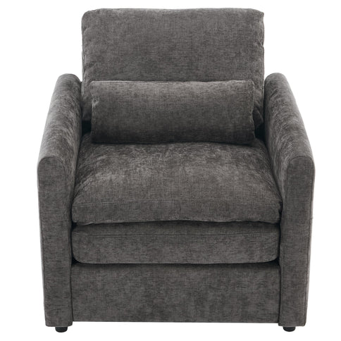 Cozy Upholstered Cushion Armchair For Living Room