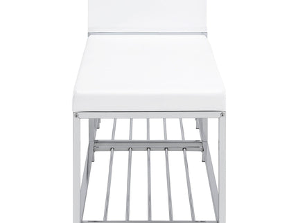Yesler - 1 Drawer Storage Bench - Glossy White