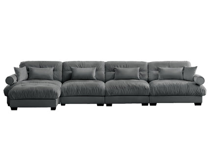 Super Comfort Oversized Modular Sectional Sofa With Movable Ottoman