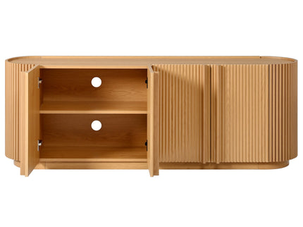 TV Stand With Fluted Tambour Style Door