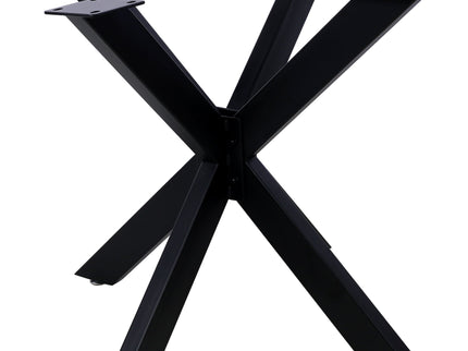 Spider Shaped Steel Table Legs, Metal Dining Table Frame, Heavy Duty Box Section Table Base - Black