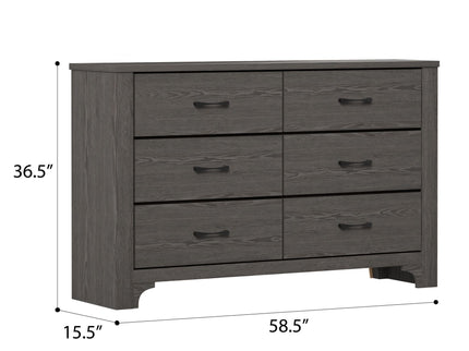 6 Drawer Dresser - Brown