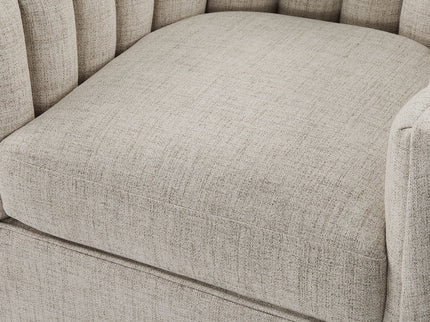 Solitude - Skirted Swivel Accent Chair With Hemp Like