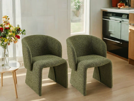 Modern Accent Chair Brown Single Sofa Chair, Upholstered Side Chair Teddy Comfy Chair For Dining Room / Bedroom / Living Room / Reception