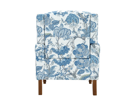 Accent Chair With Floral Upholstery And Nailhead Trim