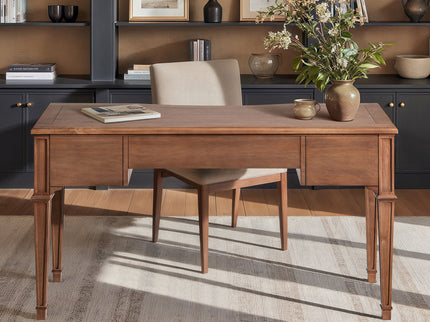 Dauphin - 3 Drawer Executive Desk - Brown