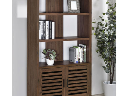 Rodger - 3 Shelf Cabinet Bookcase - Walnut