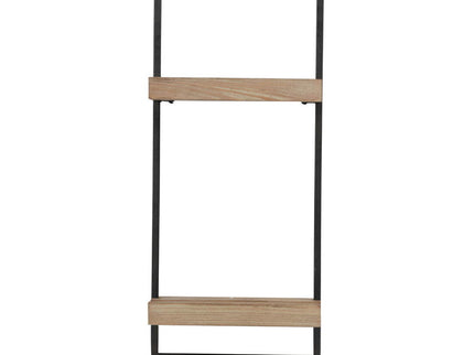 Wall Shelf With Two Shelves - Black Brown