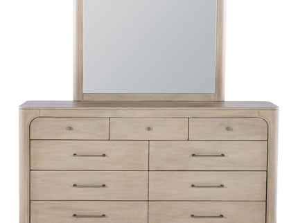 Flores - 9 Drawer Dresser With Mirror - Mango Color