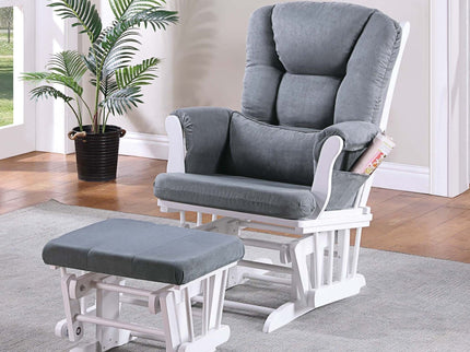 Upholstered Glider Chair With Ottoman