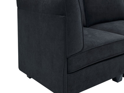 Upholstered Modular Sectional - Black
