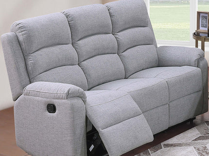 Motion Sofa 1 Piece Horizontal Tufting Cushion Backrest Upholstered Sofa - Beige