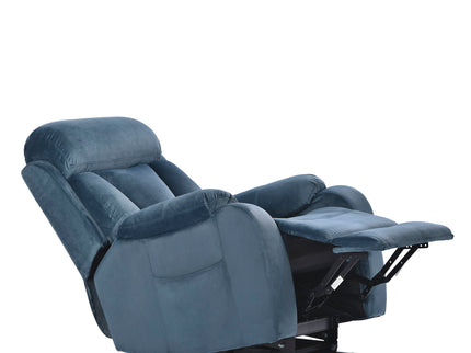 Power Lift Chair Recliner With Remote Control, Electric Reclining Sofa, Fabric Power Recliner For Living Room - Navy Blue