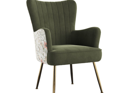 Accent Chair With Unique Print Fabric