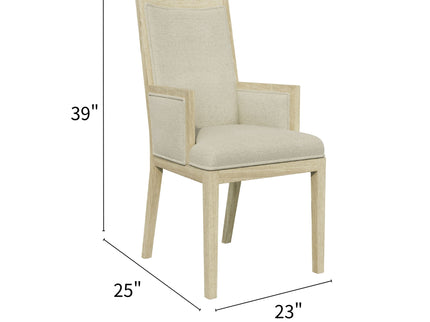 Adeline - Upholstered Arm Chair - Natural Wood Wash
