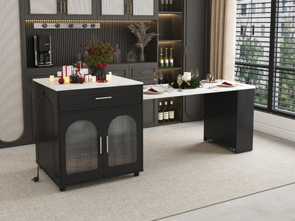 Expandable Kitchen Island With Power Outlet