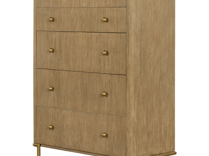 Stevie - Rectangular 5 Drawer Chest - Sand