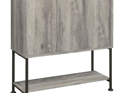Hovander - Sliding Door Bar Cabinet - Gray