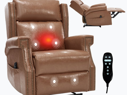 Manual Recliner Chair  With Heavy Duty Motion Mechanism, 8 Vibrating Nodes And 3 Massage Modes For Living Room
