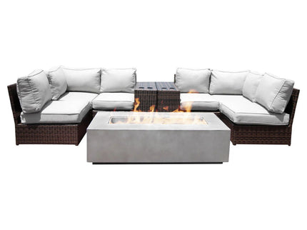 Outdoor Elegance Conversation Set With Fire Pit
