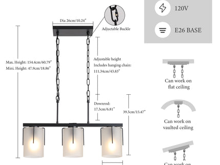 Adjustable Cylindrical Pendant Light