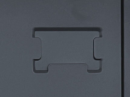 6 Door Lockers With Lock For Secure Storage - Black