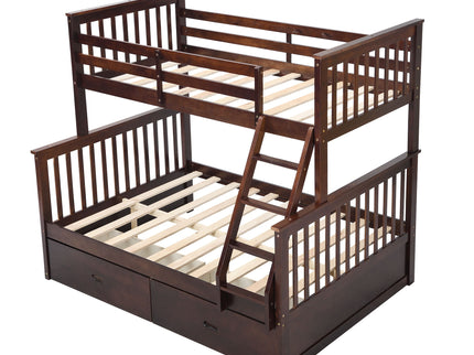 Bunk Bed With Ladder, And Safety Guard Rails