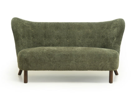 Nordic Chair Laid Back Loveseats With Curved Backres, No Armrests
