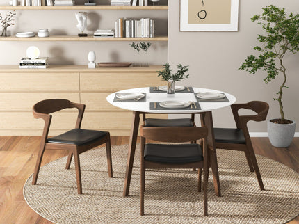 Alina - Dining Table And 4 Side Chairs - White