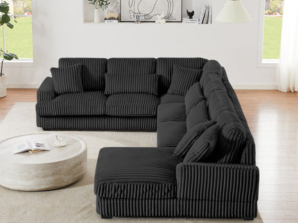 Oversized Sectional Sofa U - Shaped Sofa Couch Modern Sofa Upholstered In Soft With A Chaise Lounge For Living Room