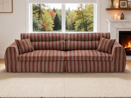 3 Seater, Couch With Throw Pillows For Living Room